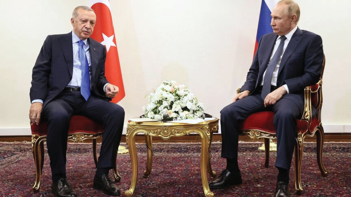 الرئيس الروسي فلاديمير بوتين يلتقي الرئيس التركي رجب طيب أردوغان في طهران في 19 يوليو 2022
