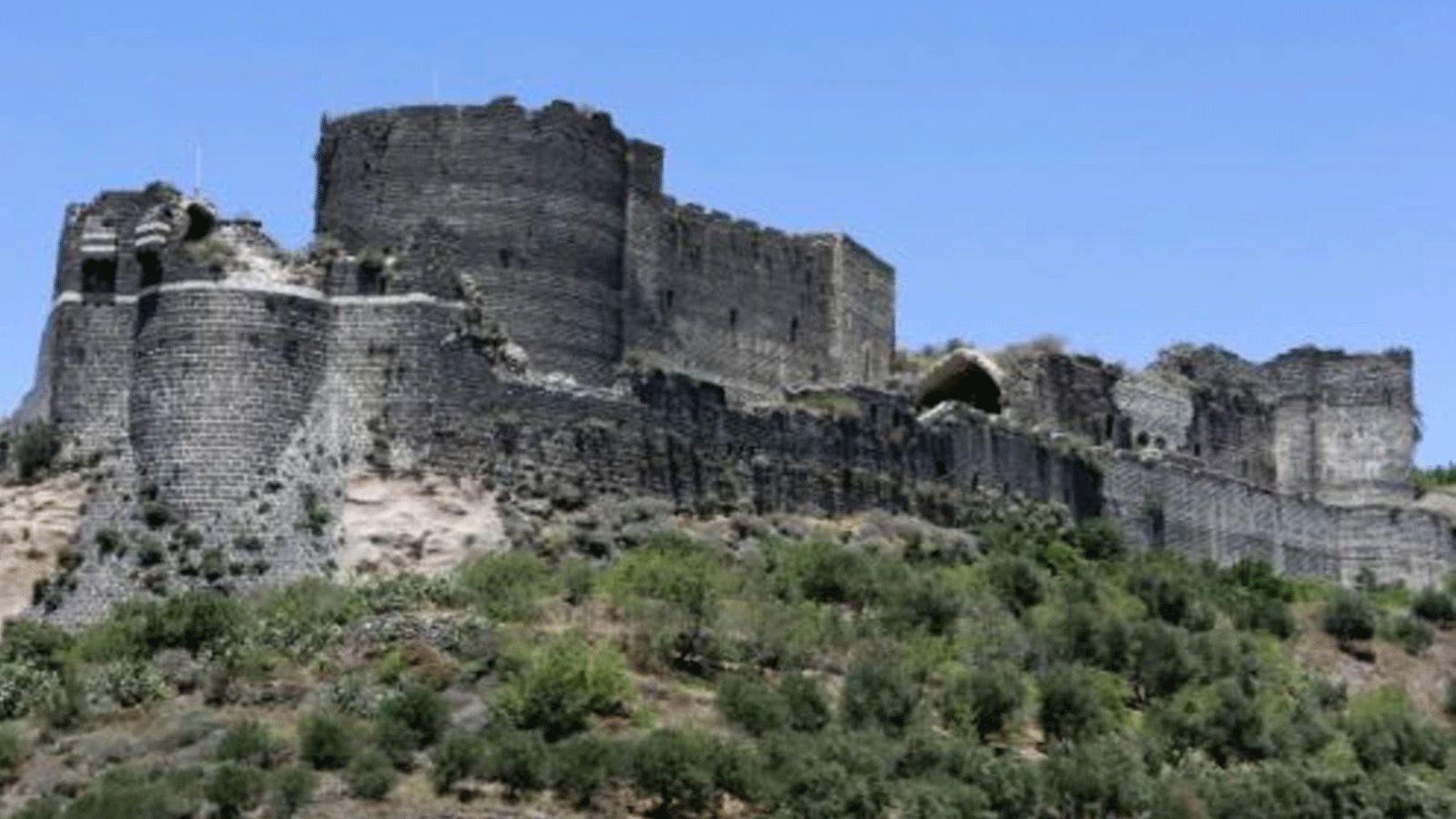  مشهد عام لقلعة المرقب قرب بانياس في غرب سوريا في 25 تموز/يوليو 2022 