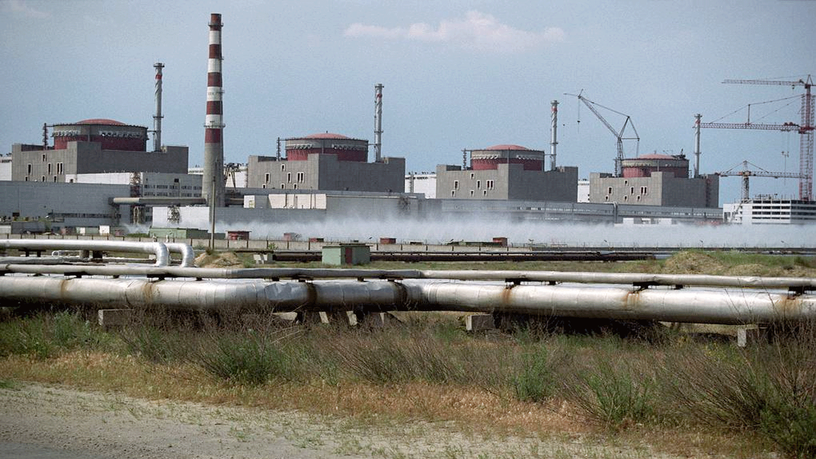 لقطة لمحطة زابوريجيا النووية في أوكرانيا