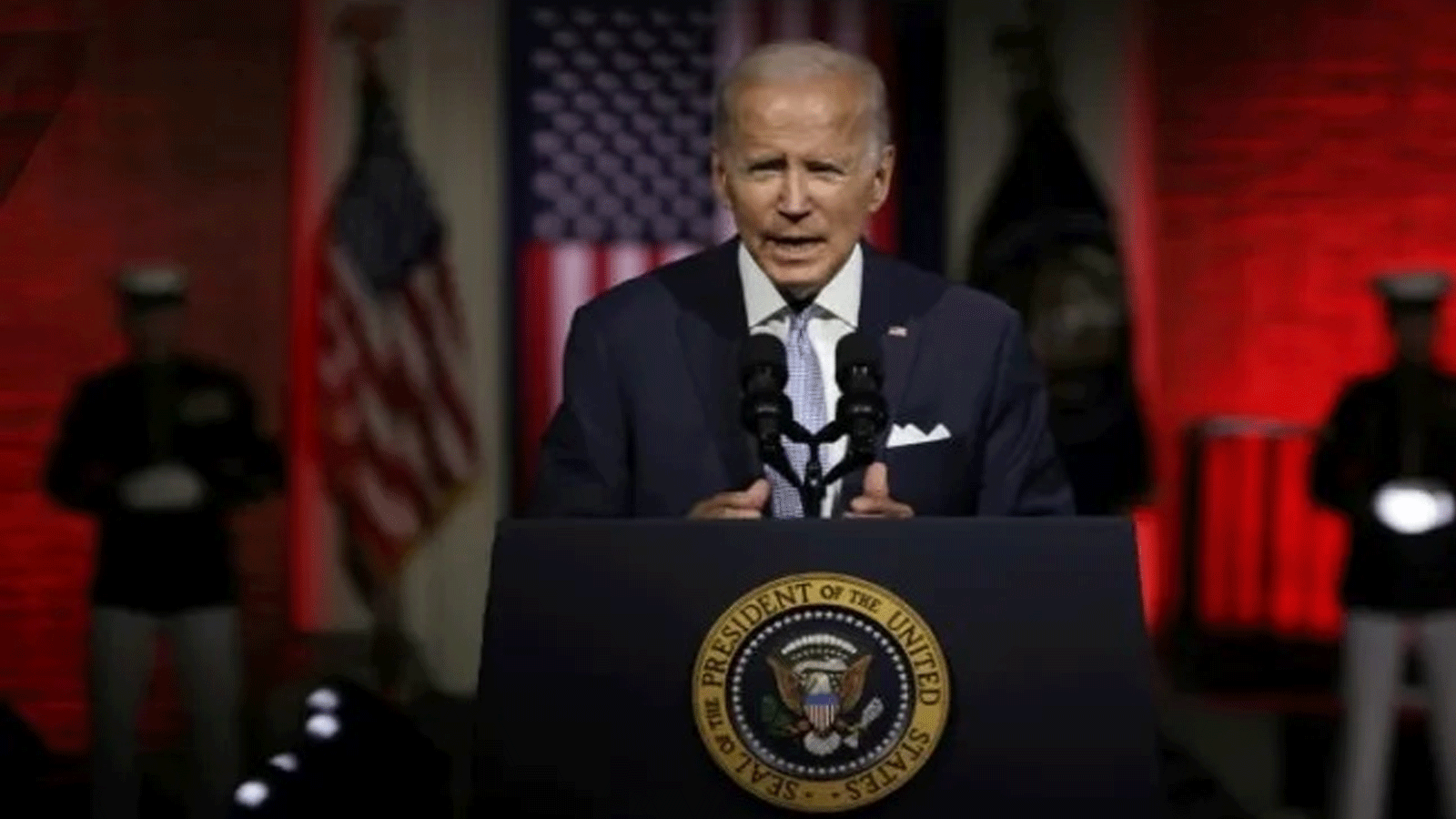 بايدن يتعرّض لانتقادات واسعة الأسبوع الماضي بعد خطابه السياسي الذي هاجم فيه أنصار ترامب