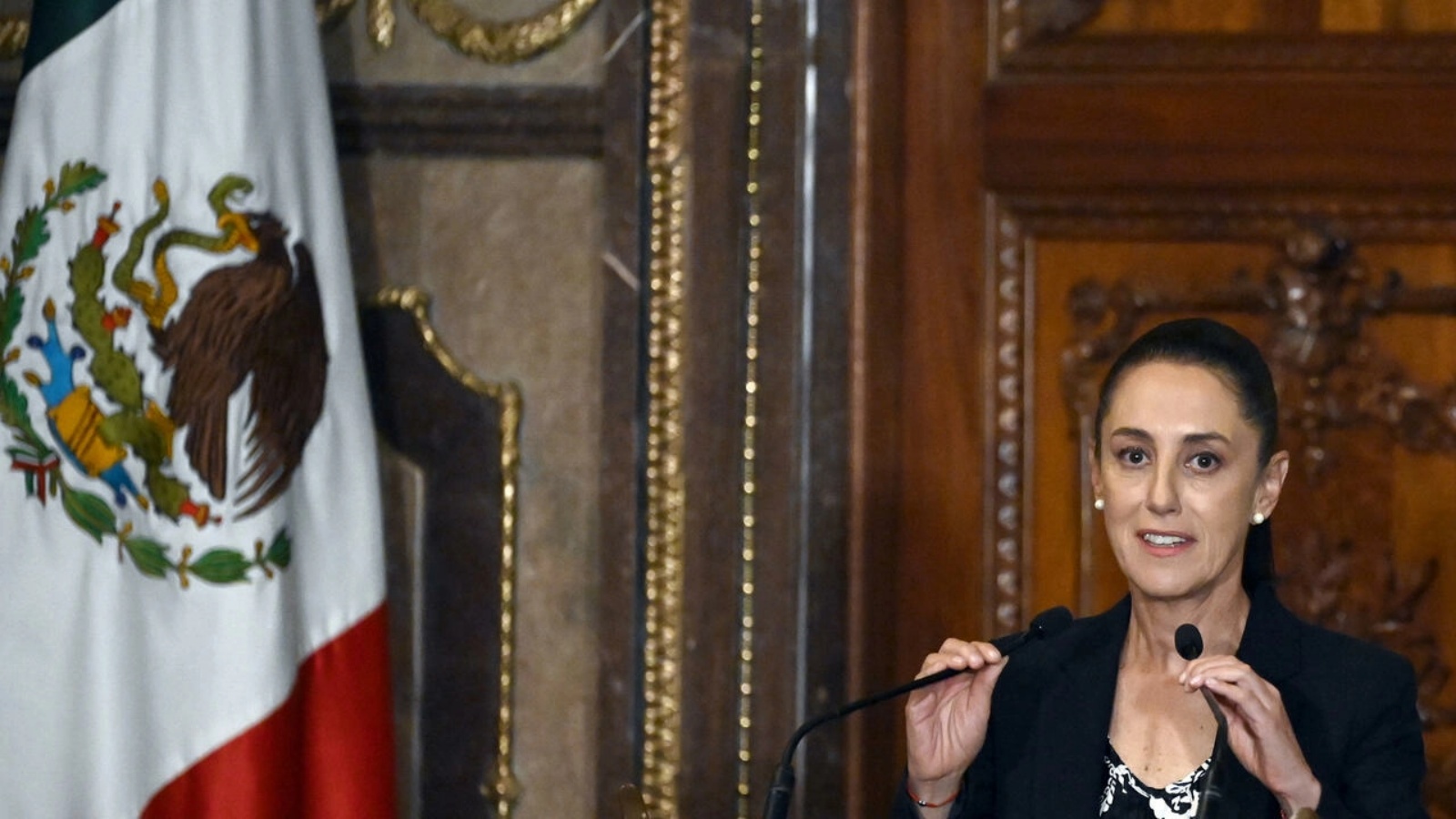 رئيسة بلدية مكسيكو كلوديا شينباوم في مكسيكو في 14 سبتمبر 2022 