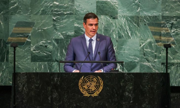 بيدرو سانشيز رئيس الحكومة الاسبانية يتحدث في الامم المتحدة 