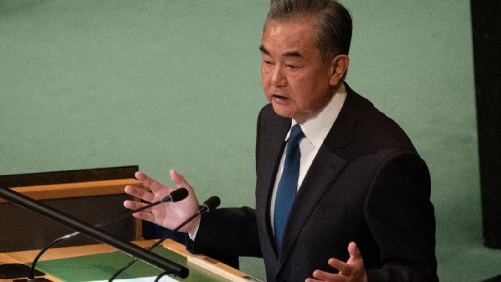 وزير الخارجية الصيني وانغ يي، في خطابه أمام الجمعية العامة للأمم المتحدة، السبت 24 سبتمبر 2022