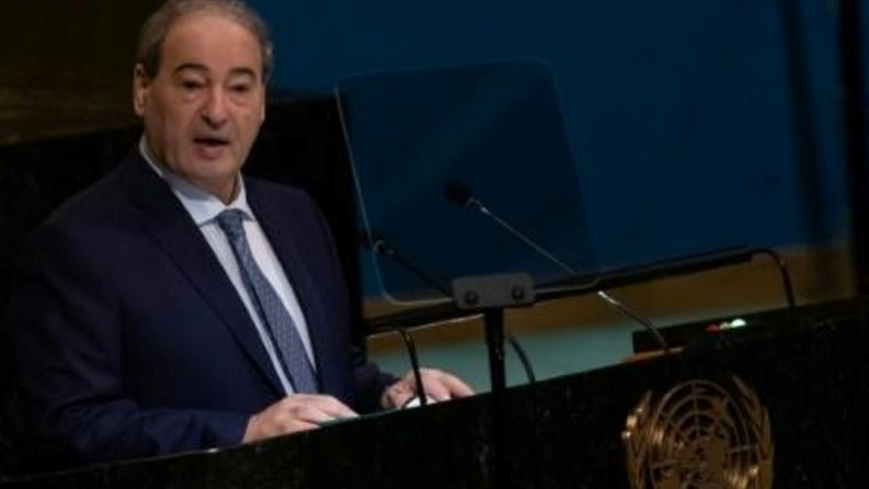 وزير الخارجية السوري فيصل المقداد يتحدث أمام الجمعية العامة للأمم المتحدة 26 سبتمبر 2022