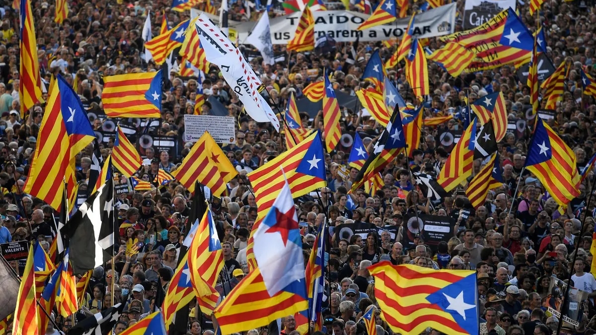 من تظاهرة في برشلونة في 11 أيلول/سبتمبر 2022