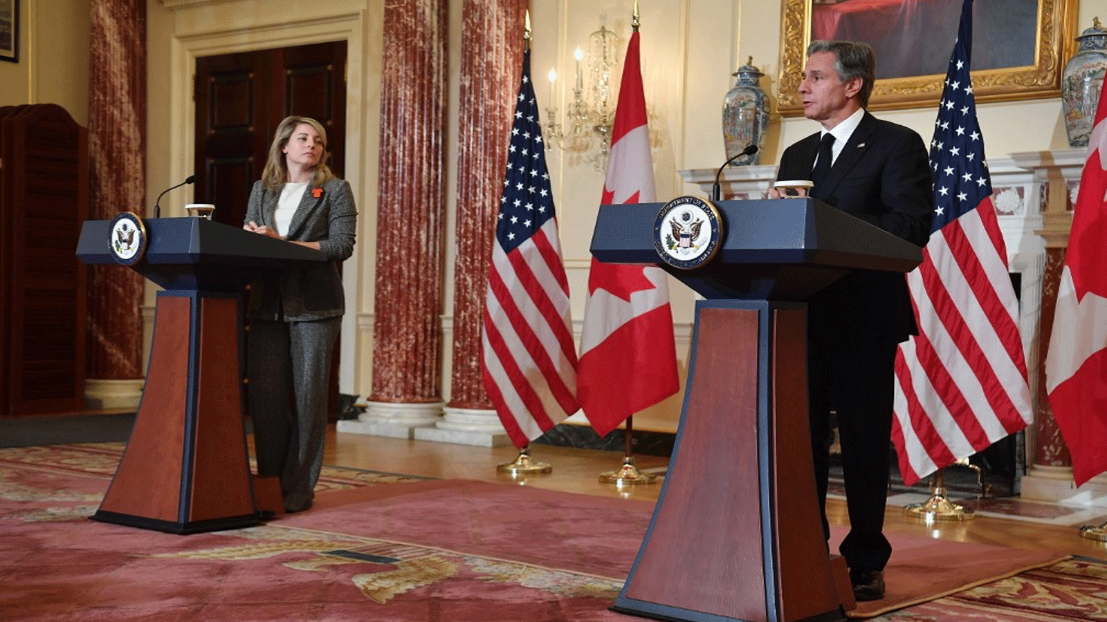 بلينكين ووزيرة الخارجية الكندية ميلاني جولي يجتمعان في واشنطن العاصمة الجمعة 30 سبتمبر\ أيلول 2022