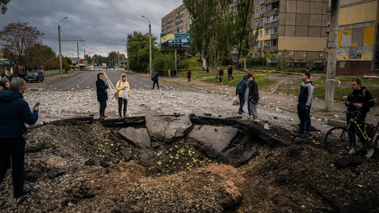 لقطة من مخلفات القصف الروسي على أوكرانيا