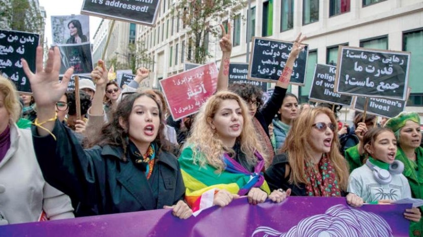 مسيرة في بروكسل أمس تضامناً مع احتجاجات إيران