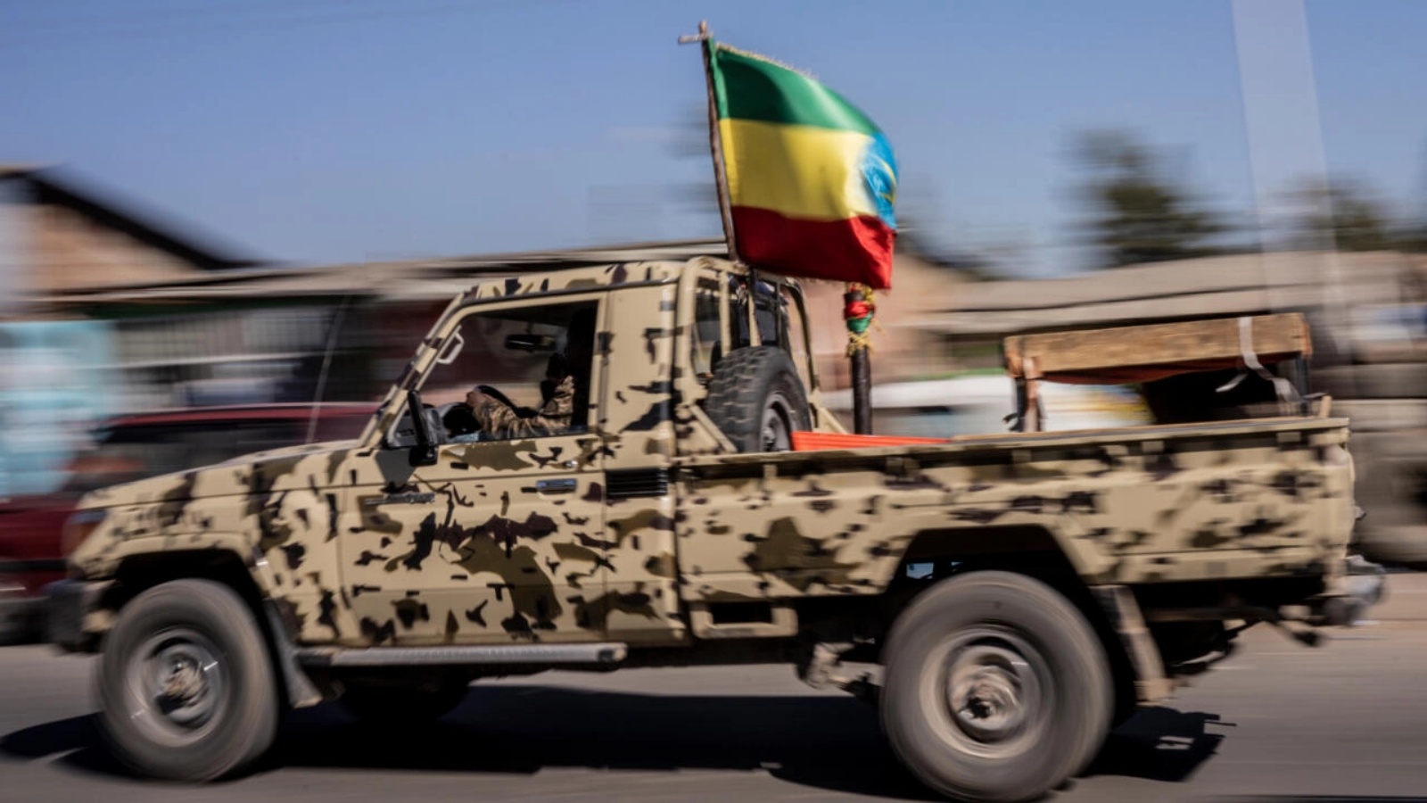 آلية عسكرية إثيوبية في كومبولشا في الأول من ديسمبر 2021 