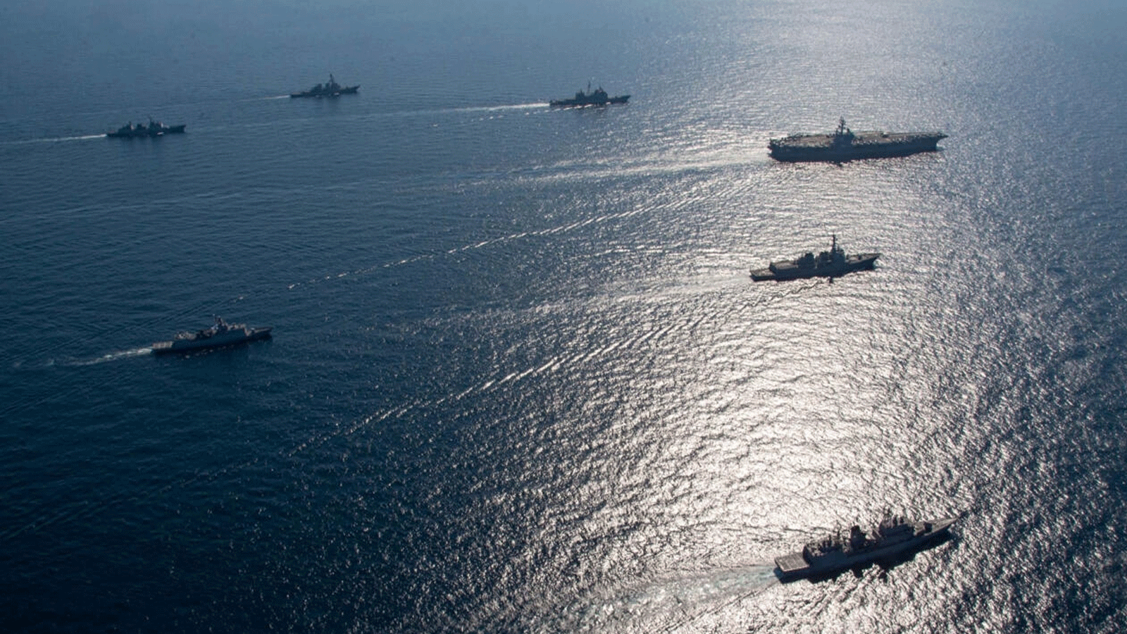 السفن الحربية الأميركية والكورية الجنوبية تجري مناورات بحرية مشتركة مع تصاعد التوترات بين سيول وبيونغ يانغ (وزارة الدفاع الكورية الجنوبية )