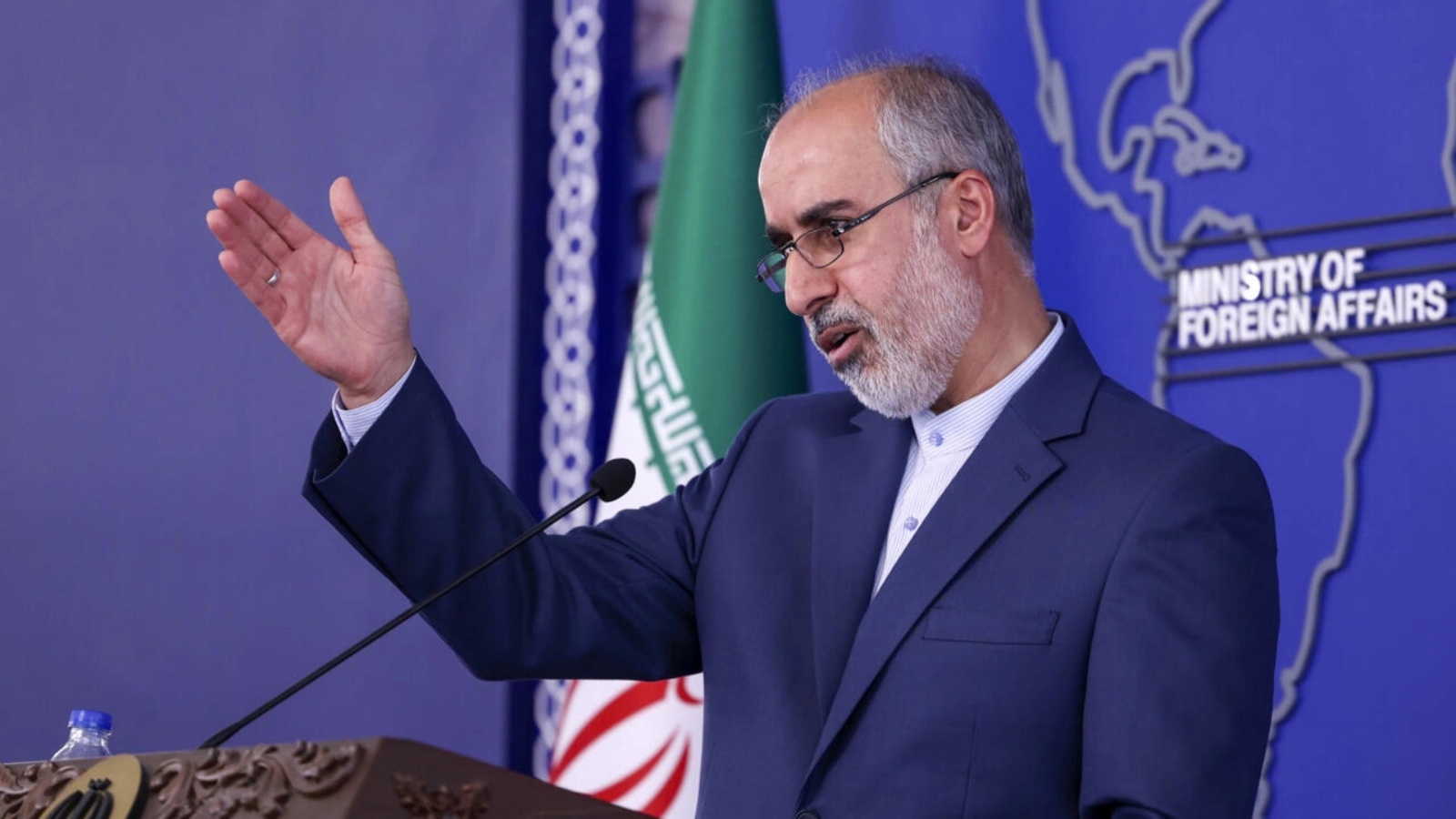 المتحدث باسم وزارة الخارجية الإيرانية ناصر كنعاني في طهران في الثالث من أكتوبر 2022