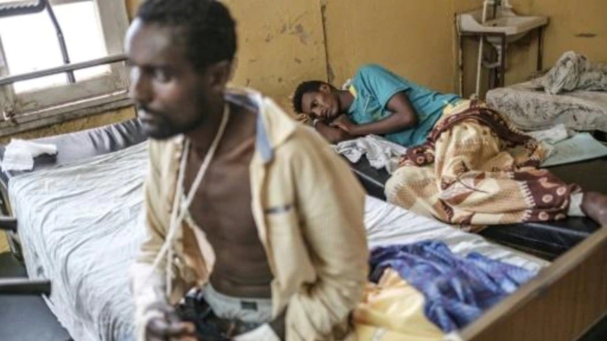 ضحايا للنزاع في تيغراي بمستشفى غندار في 20 نوفمبر 2020