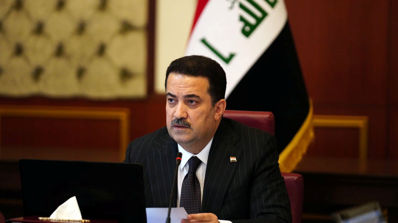رئيس الوزراء العراقي محمد شياع السوداني بدأ الاثنين 21 نوفمبر 2022 زيارة رسمية الى الأردن هي الخارجية الأولى منذ تولى منصبه الحالي (مكتبه)