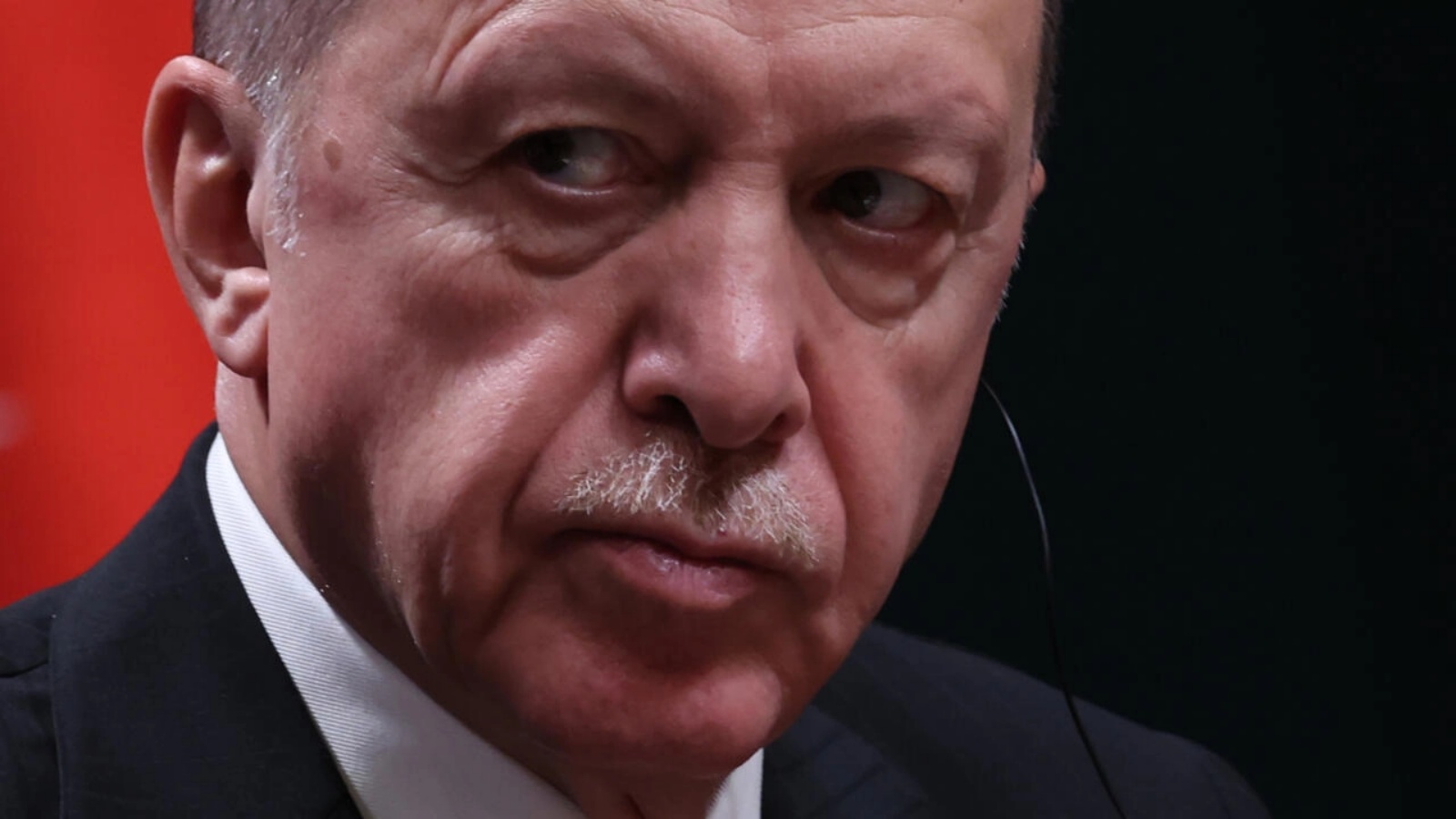 الرئيس التركي رجب طيب اردوغان خلال مؤتمر صحافي في أنقرة في 23 نوفمبر 2022