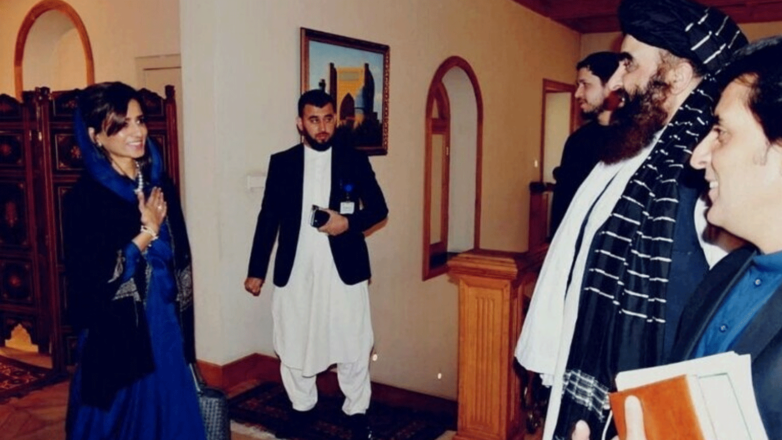 وزير خارجية طالبان أمير خان متقي يستقبل الوزيرة الباكستانية حنا رباني خار