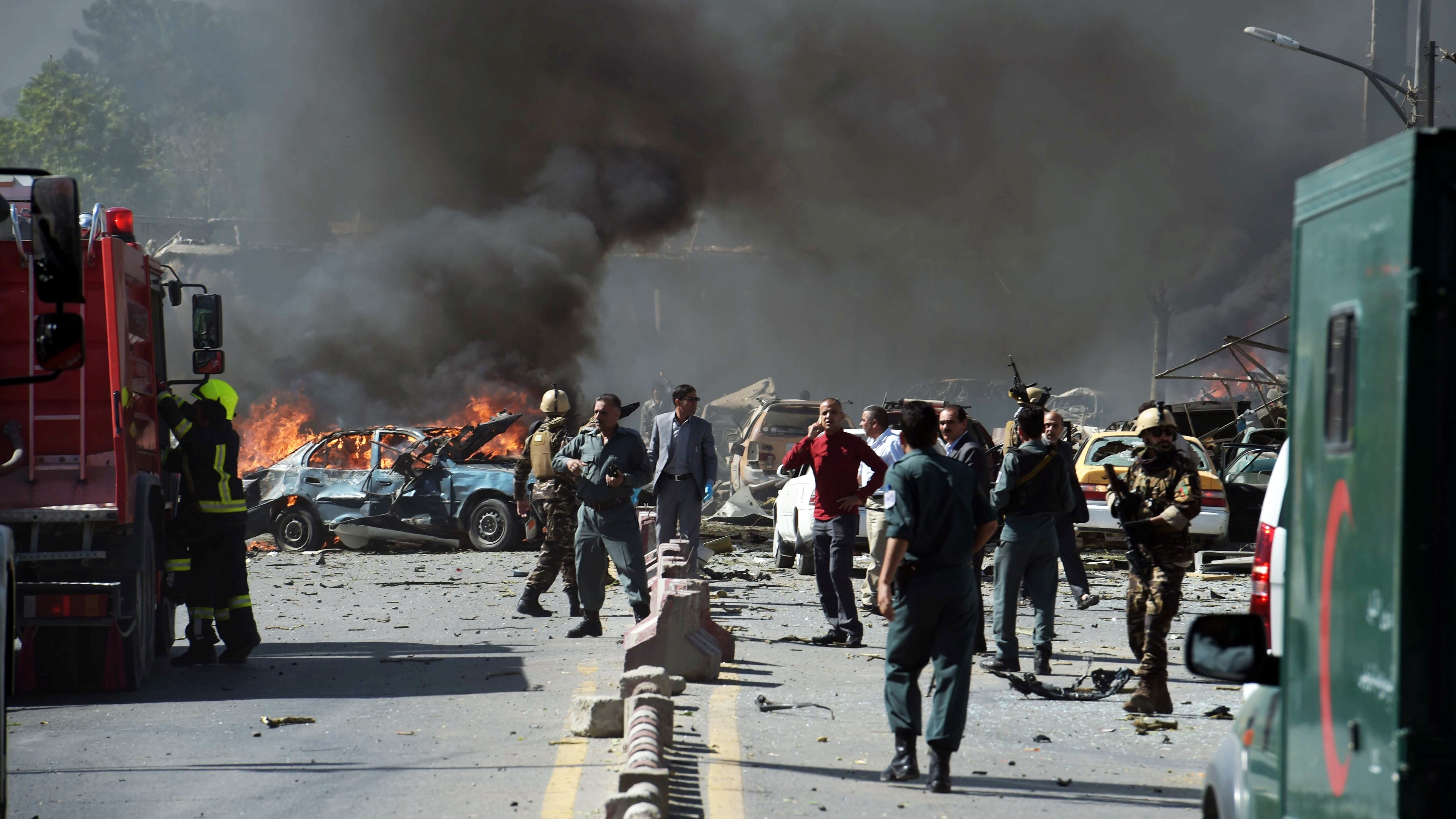 صورة من الأرشيف لانفجار في العاصمة الأفغانية كابول