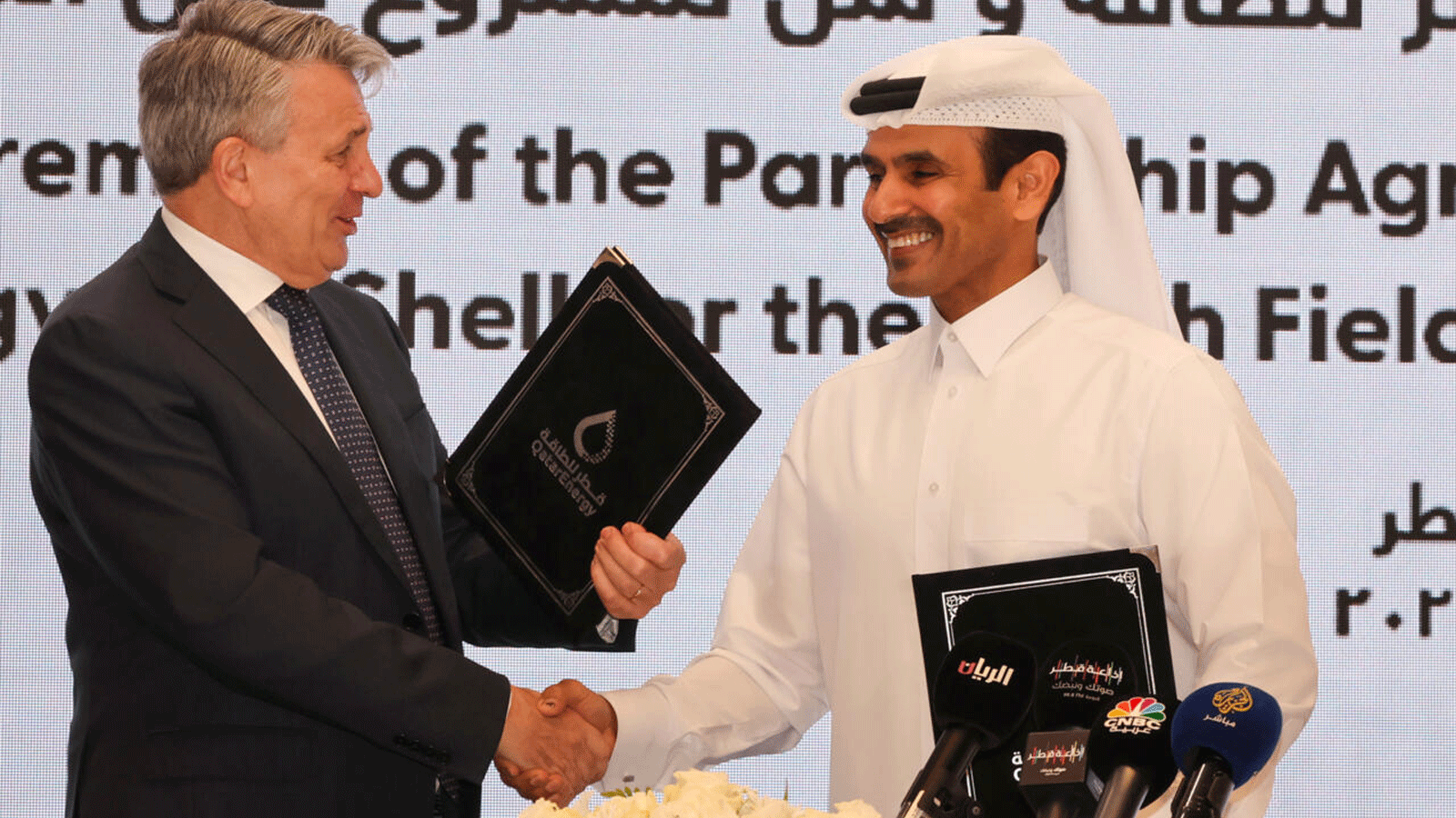 وزير الطاقة القطري سعد بن شريدة الكعبي في الدوحة بتاريخ 23 تشرين الأول/أكتوبر 2022 