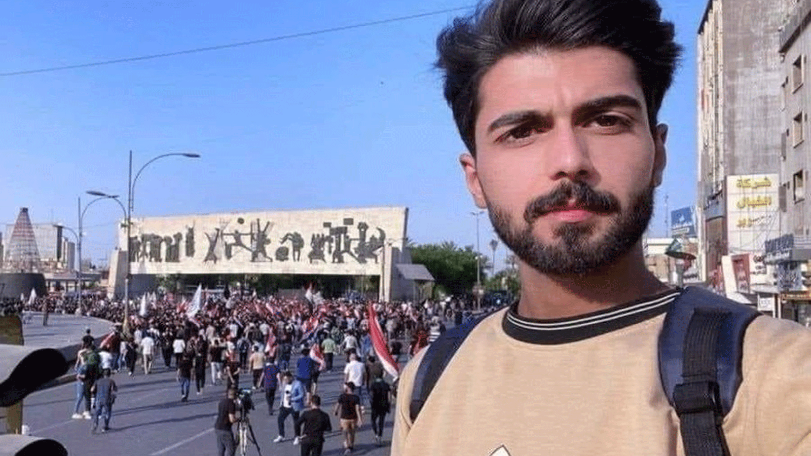 الناشط العراقي حيدر الزيدي حكم عليه الاثنين 5 كانون الأول\ ديسمبر 2022 بالسجن المشدد لثلاث سنوات لهجومه على ابو مهدي المهندس نائب رئيس هيئة الحشد سابقا وعلى مليشياتها (تويتر)
