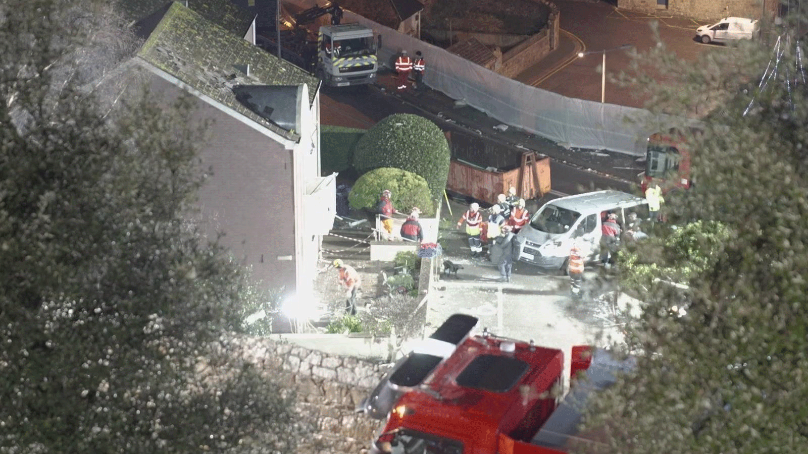 صورة من موقع الانفجار في جزيرة جيرزي البريطانية