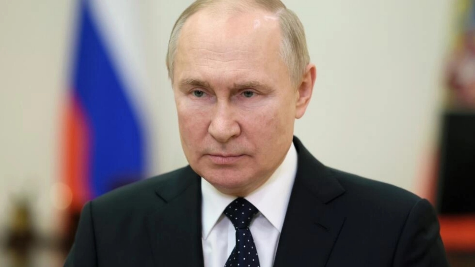 الرئيس الروسي فلاديمير بوتين يهنىء الاجهزة الأمنية عبر الفيديو من الكرملين في موسكو في 20 ديسمبر 2022