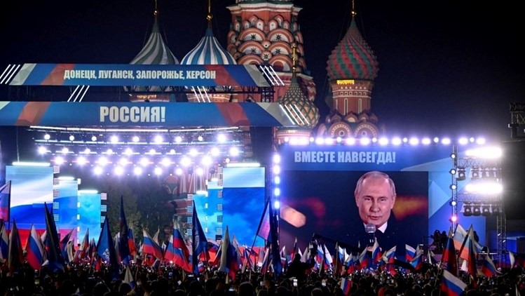 حفل في الساحة الحمراء لمناسبة ضم روسيا مناطق أوكرانية في 30 سبتمبر 2022