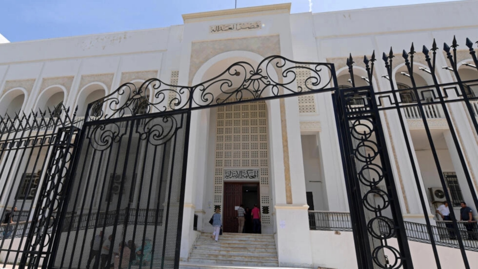 صورة للمحكمة الابتدائية في ولاية أريانة بضواحي العاصمة التونسية بتاريخ 6 يونيو 2022 