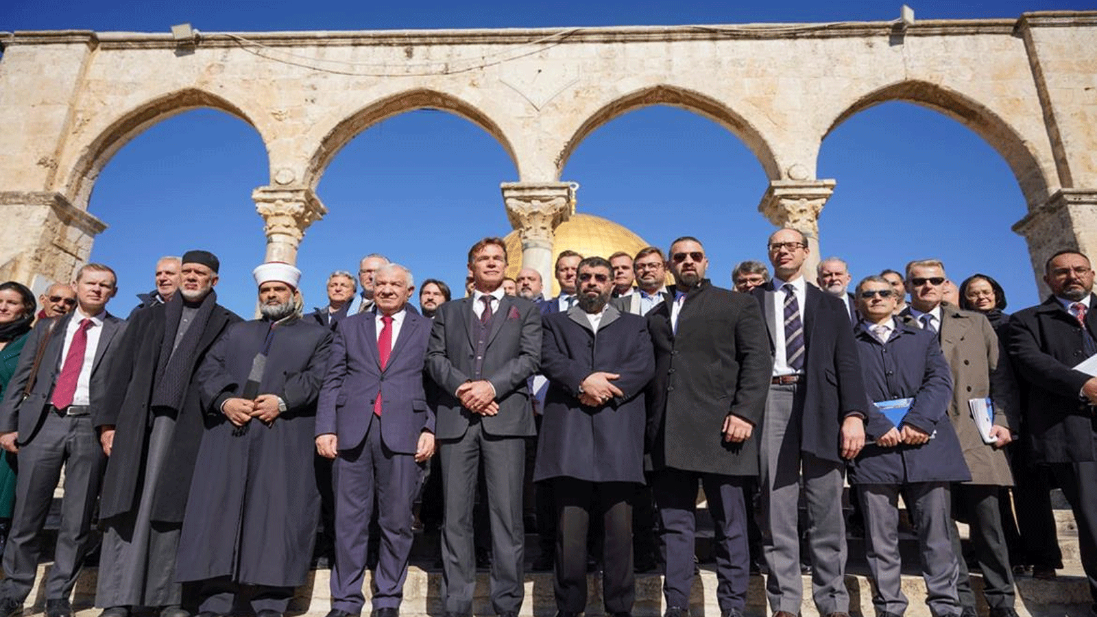 دبلوماسيون أوروبيون في زيارة للمسجد الأقصى.