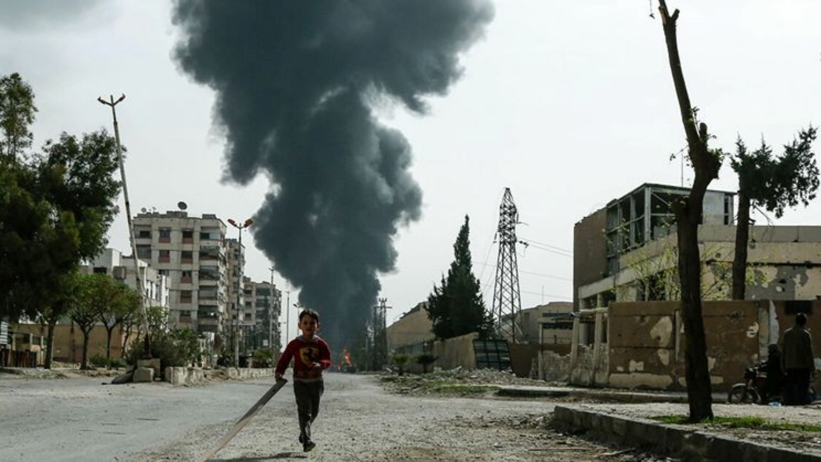 صورة أرشيفية للتفجير الكيميائي في دوما السورية 2018