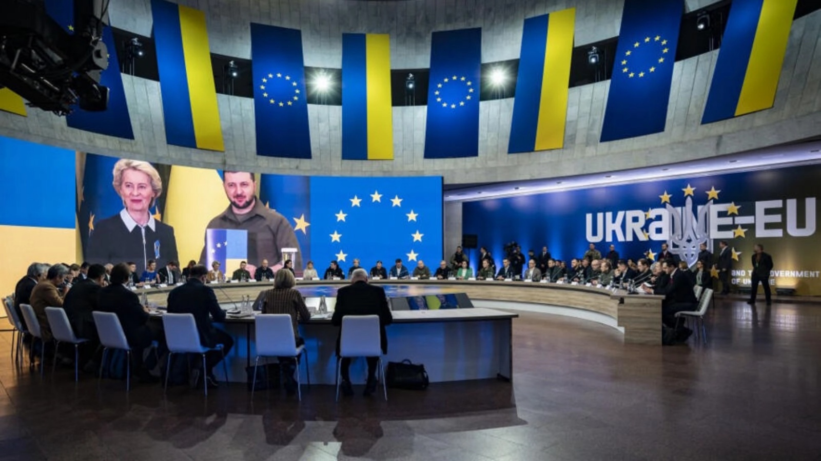 لقاء بين المفوضية الأوروبية والحكومة الأوكرانية في الثاني من فبراير 2023 في كييف