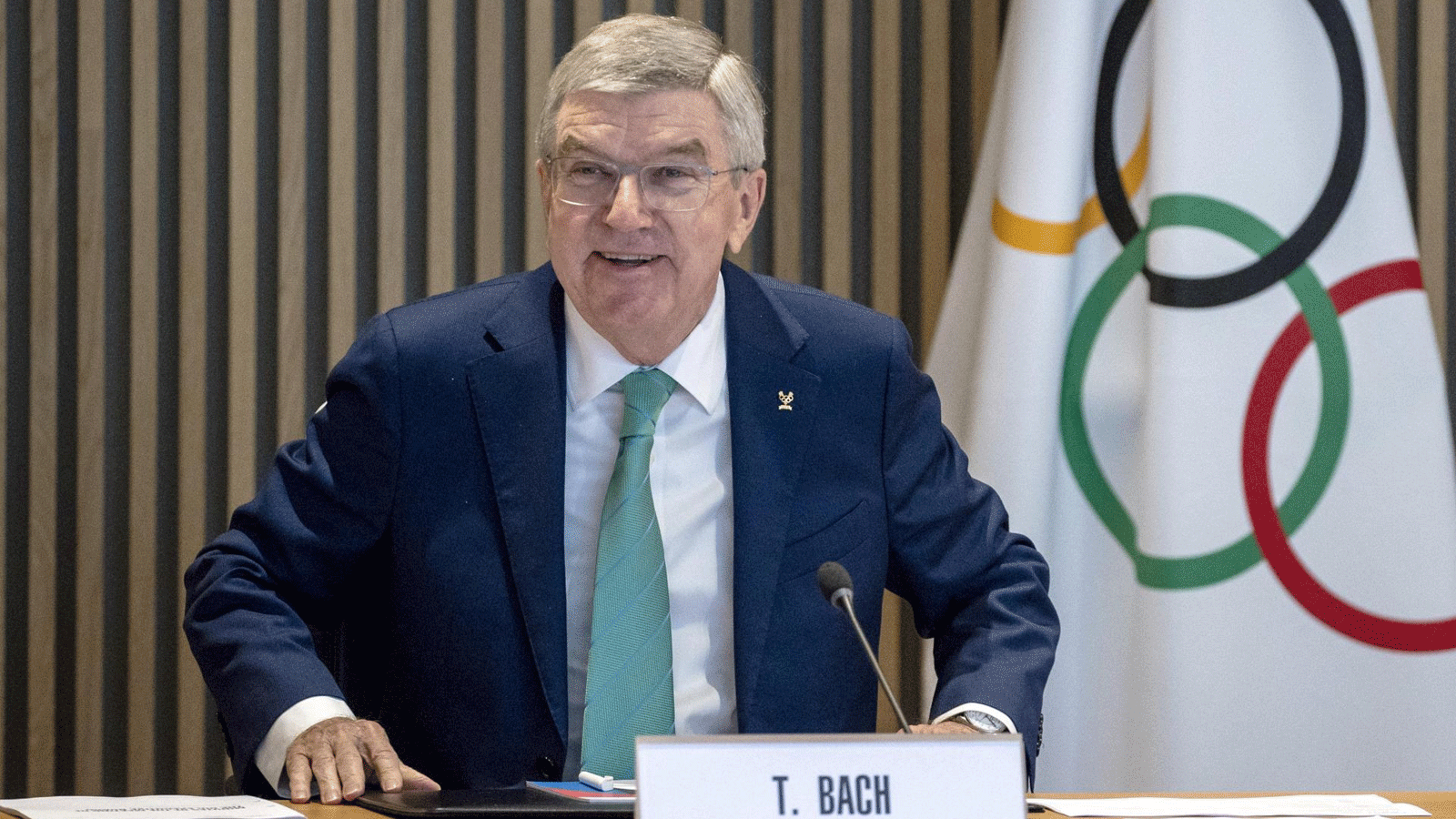 رئيس اللجنة الاولمبية الدولية الالماني توماس باخ 