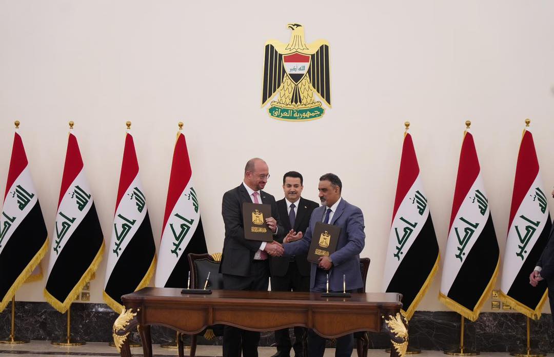 العراق وقع مع المانيا في بغداد الثلاثاء 7 مارس 2023 على عقود لصيانة وزيادة انتاج محطاته الكهربائية (اعلام الحكومة)
