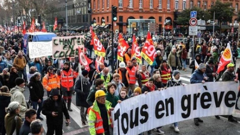 احتجاجات صاخبة في فرنسا في يناير 2023