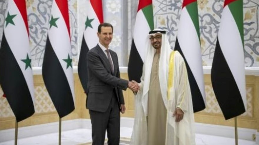 الرئيسان الإماراتي والسوري في أبوظبي في 19 آذار/مارس 2023