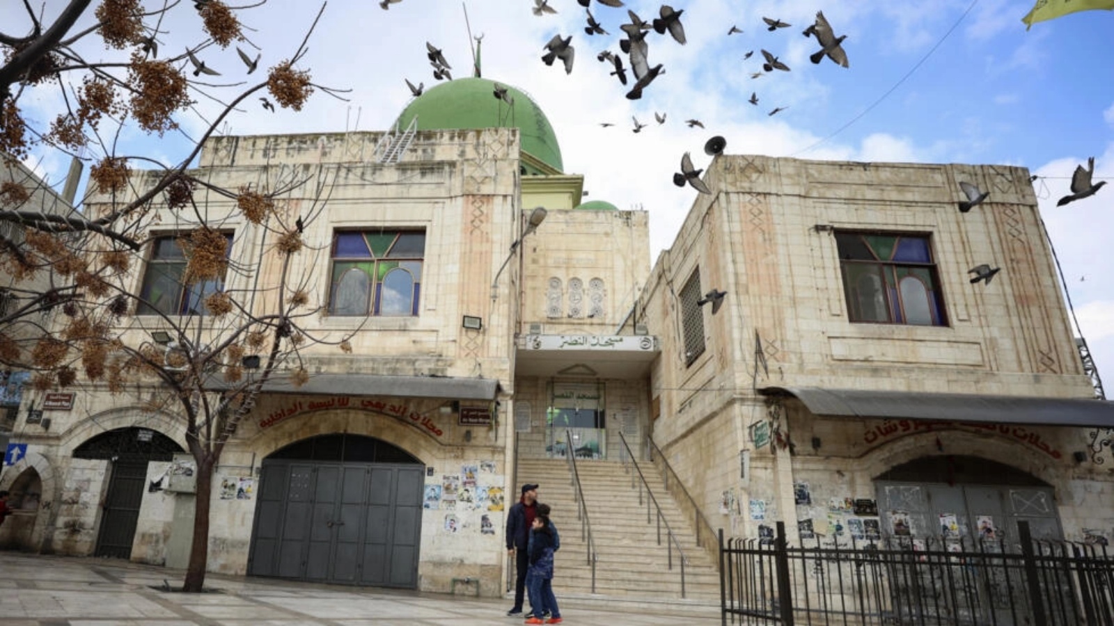 مسجد النصر وسط البلدة القديمة في مدينة نابلس في الضفة الغربية المحتلة في 24 فبراير 2023 
