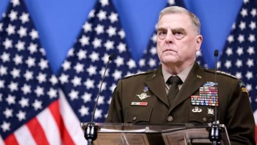 رئيس هيئة الأركان الأميركية المشتركة الجنرال مارك ميلي في مقر حلف الناتو ببروكسل في 14 فبراير 2023