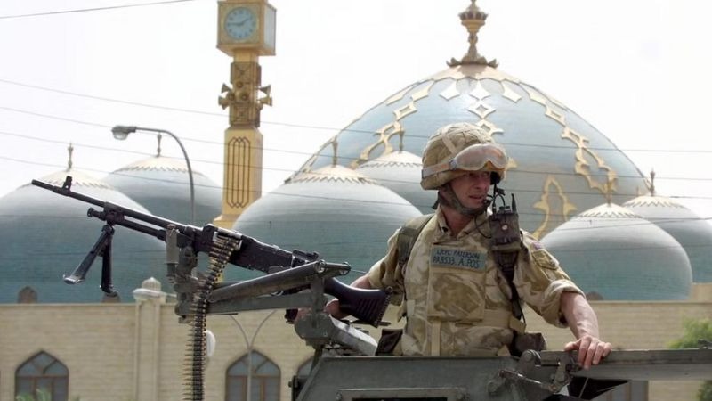 AFP/GETTY جندي أميركي في العراق