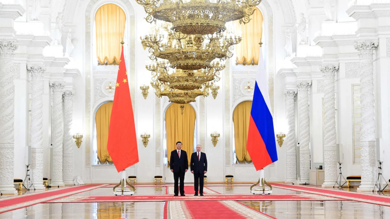 الرئيس الروسي فلاديمير بوتين يلتقي بالرئيس الصيني شي جين بينغ في الكرملين في موسكو