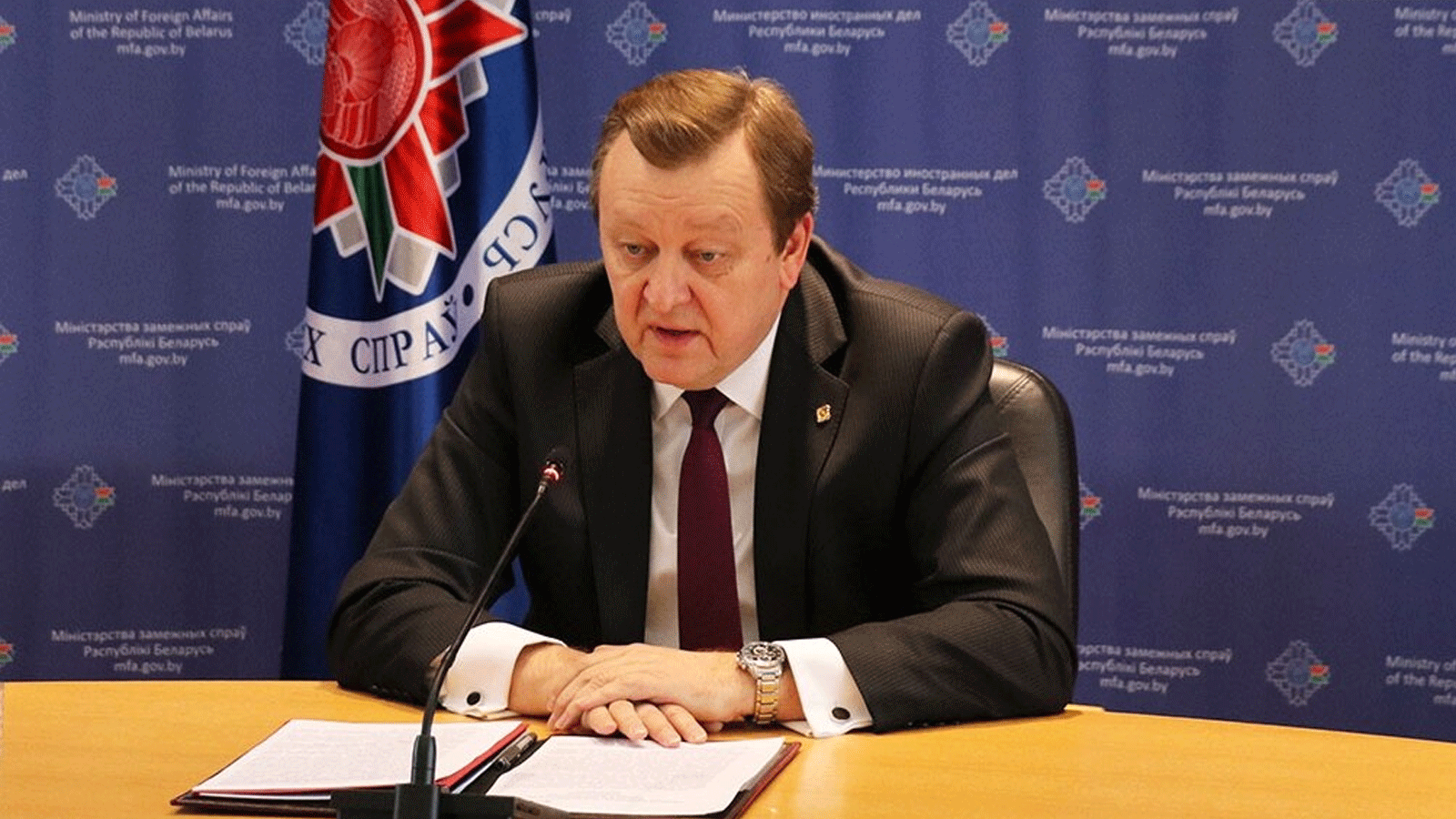 وزير خارجية بيلاروسيا، سيرهي ألينيك(الخارجية البيلاروسية)