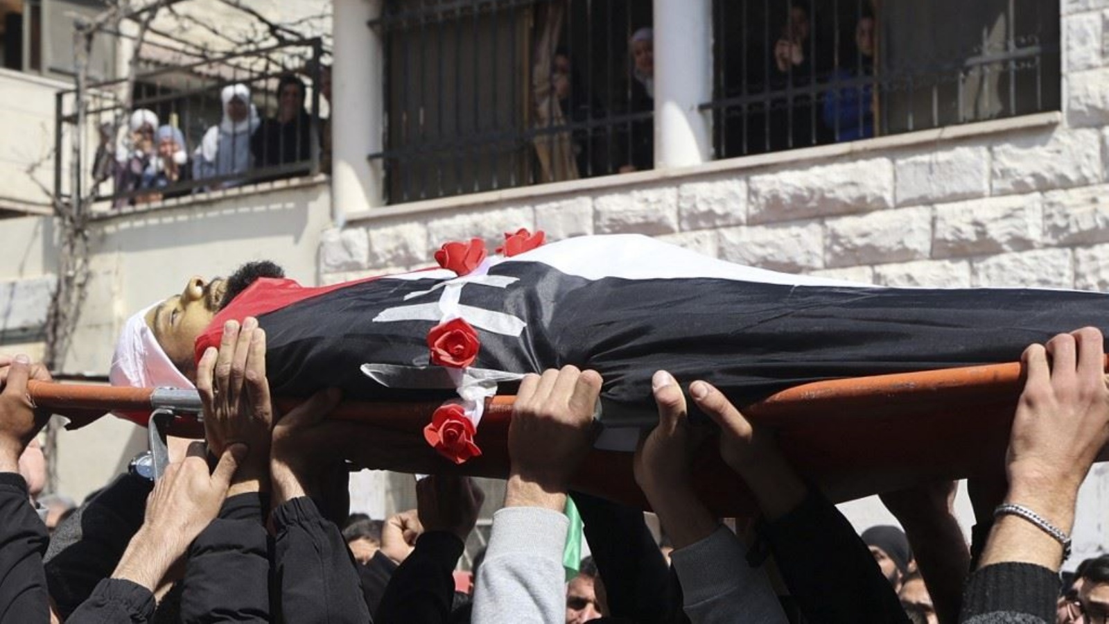 تشييع جثمان لولح في قرية زواتا غرب نابلس بالضفة الغربية المحتلة 28 مارس 2023