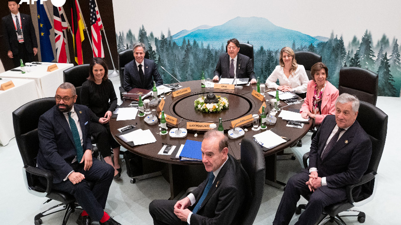لقطة من اجتماع وزراء خارجية دول مجموعة السبع في اليابان