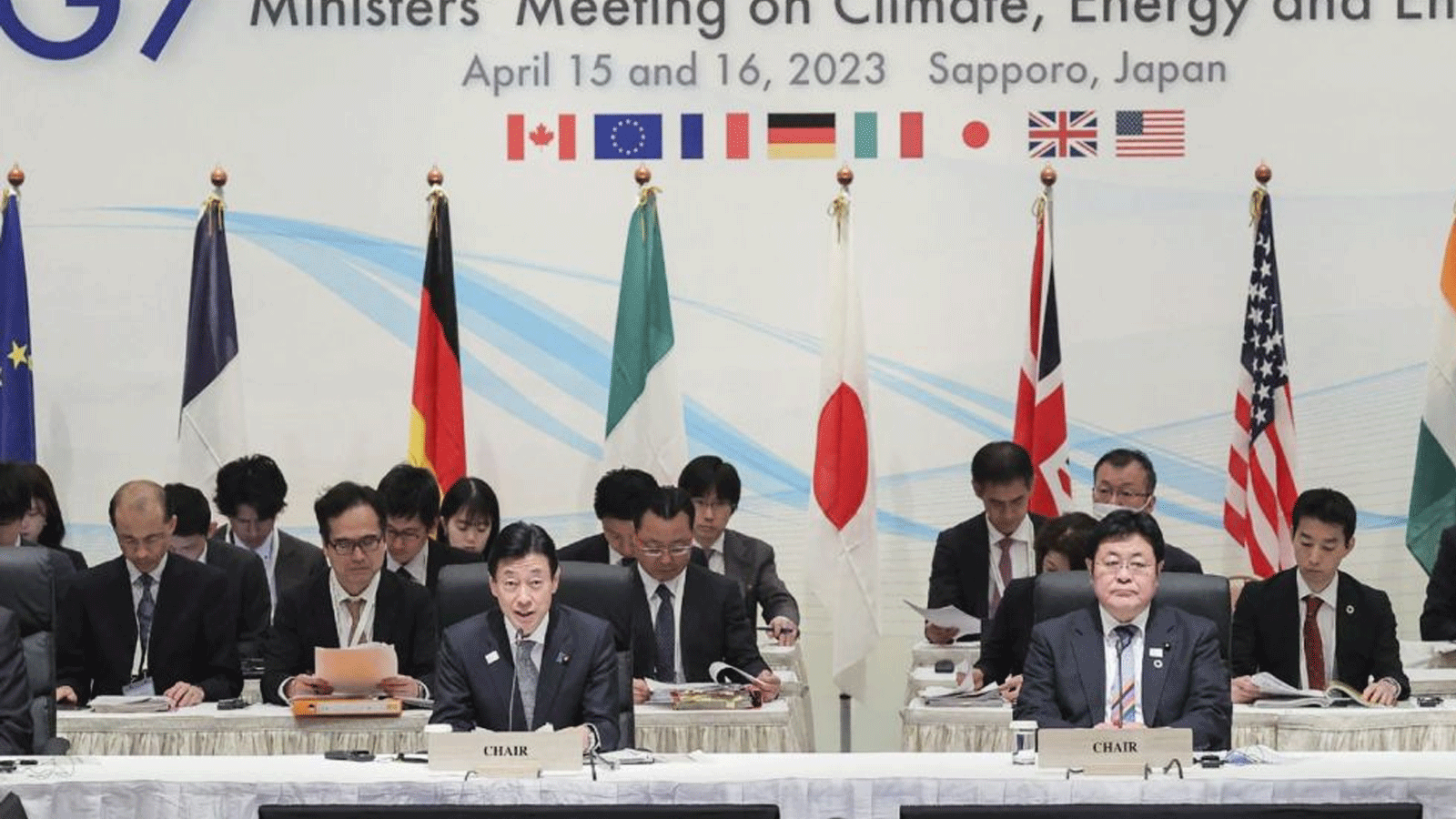 لقطة من اجتماع وزراء دول مجموعة السبع في اليابان. 15 ابريل\نيسان 2023
