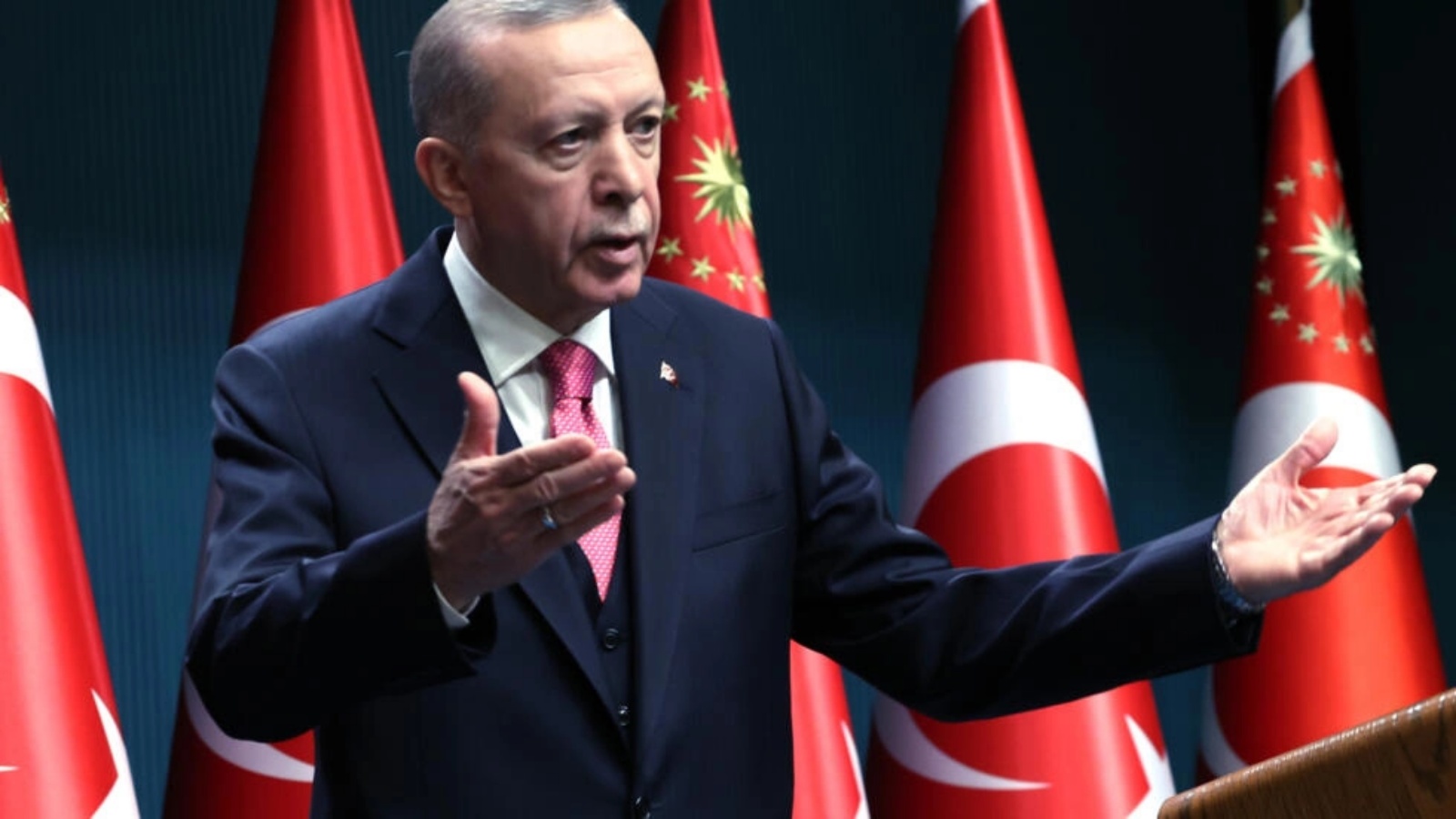 الرئيس التركي رجب طيب اردوغان في القصر الرئاسي في أنقرة بتاريخ 10 مارس 2023 