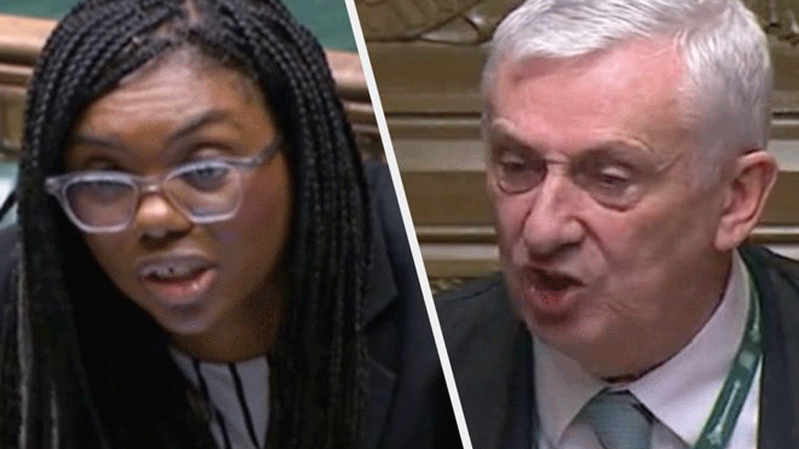 صورة مجمّعة لرئيس مجلس العموم البريطاني السير ليندسي هويل والوزيرة كيمي بادينوش