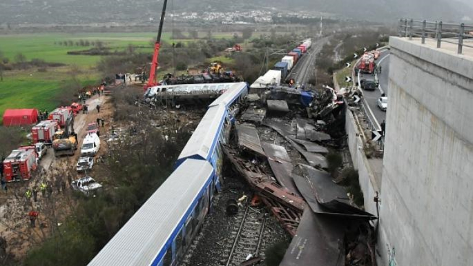 حادثة القطار التي أوقعت 57 قتيلاً في 28 فبراير في اليونان