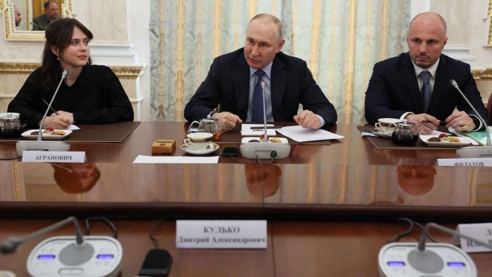 بوتين خلال لقائه صحافيين متخصصين بالشأن العسكري في موسكو 13 يونيو 2023