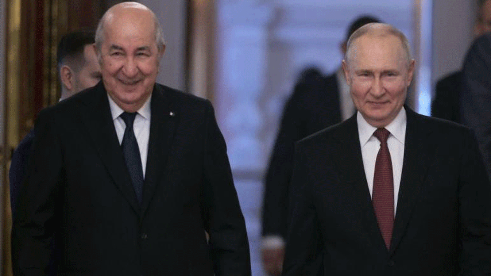 الرئيسان الروسي فلاديمير بوتين والجزائري عبدالمجيد تبون