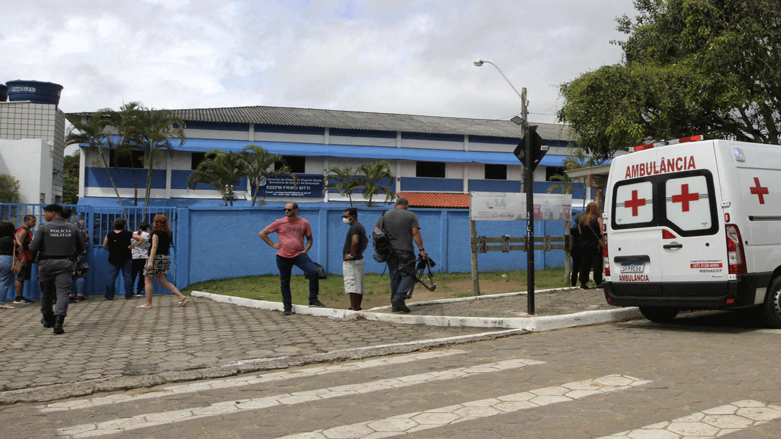 صورة أرشيفية لمدرسة بريمو بيتي الحكومية. وهي واحدة من مدرستين وقع فيهما إطلاق نار في أراكروز، بولاية إسبيريتو سانتو، البرازيل. 25 تشرين الثاني\ نوفمبر 2022
