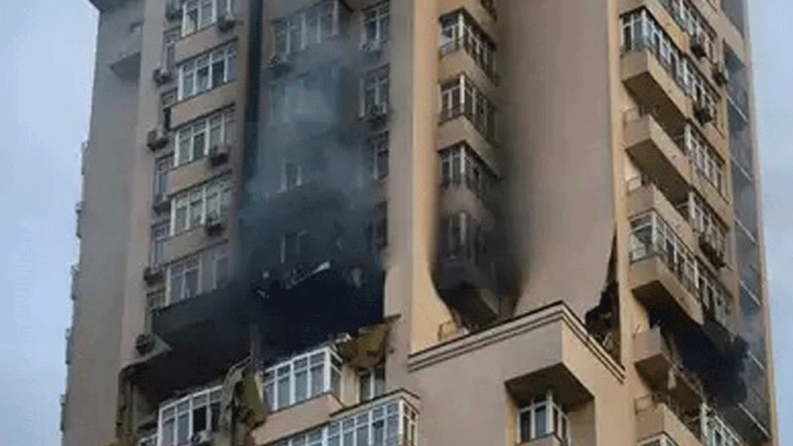 لقطة لمخلفات القصف في كييف