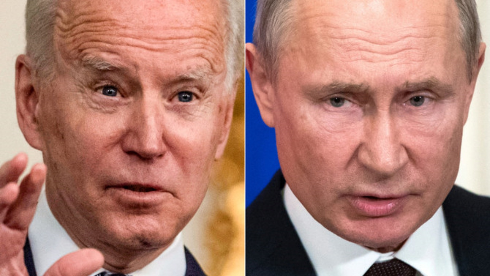 الرئيس الأميركي جو بايدن (إلى اليسار) والرئيس الروسي فلاديمير بوتين