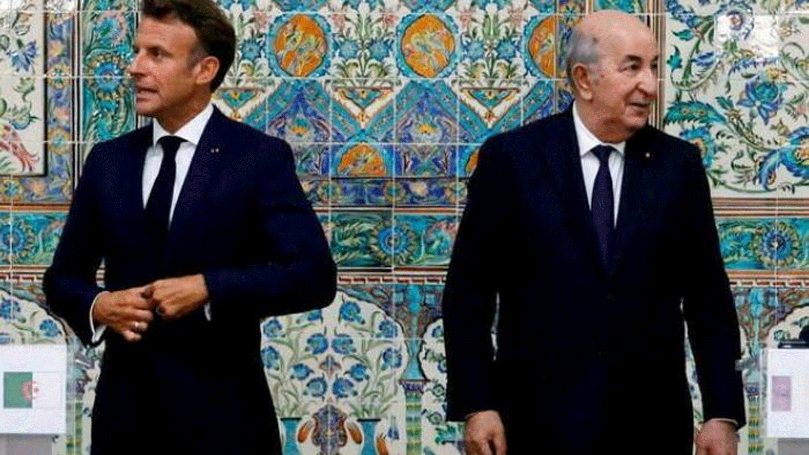 الرئيسان الفرنسي إيمانويل ماكرون والجزائري عبد المجيد تبون في الجزائر العاصمة آب\أغسطس 2022